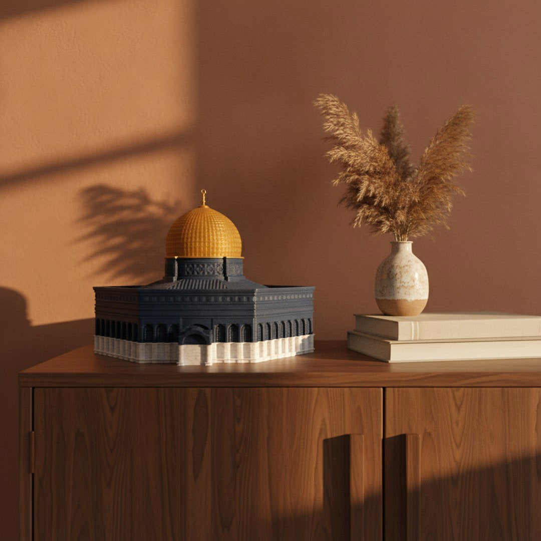 Maquette du Dôme du Rocher Al-Aqsa | Décoration islamique Jérusalem – dans une ambiance boho chaleureuse, Vue 2