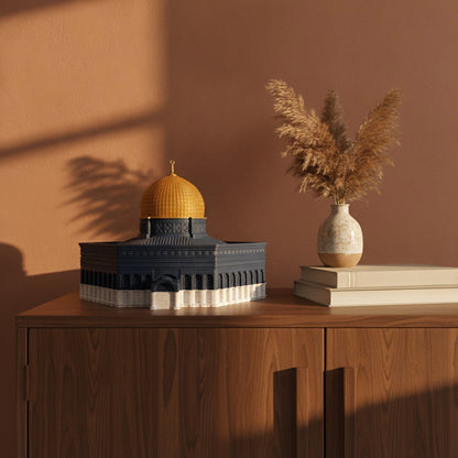 Maquette du Dôme du Rocher Al-Aqsa | Décoration islamique Jérusalem – dans une ambiance boho chaleureuse, Vue 2
