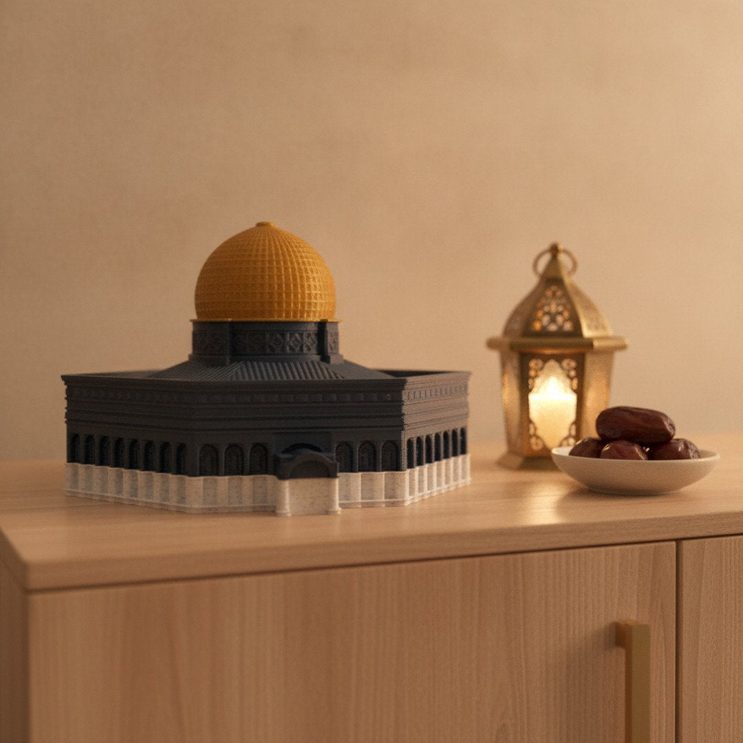 Maquette du Dôme du Rocher Al-Aqsa | Décoration islamique Jérusalem – avec accents décoratifs Ramadan, Vue 1