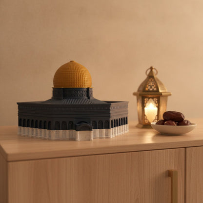 Maquette du Dôme du Rocher Al-Aqsa | Décoration islamique Jérusalem – avec accents décoratifs Ramadan, Vue 1