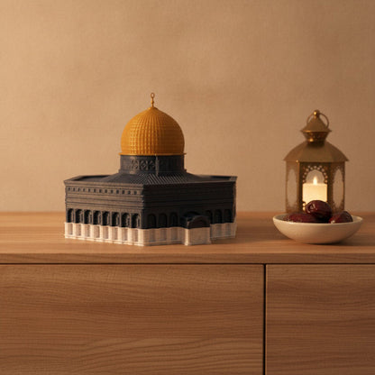 Maquette du Dôme du Rocher Al-Aqsa | Décoration islamique Jérusalem – avec accents décoratifs Ramadan, Vue 2