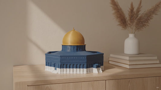 Felsendom Al-Aqsa Modell | Islamische Wohndeko Jerusalem – Produktvideo: Nahaufnahme auf Sideboard im Wohnzimmer